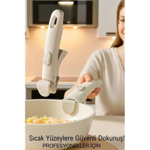 Modacar Profesyonel Kıskaçlı Tencere Tava Tutucu – Isıya Dayanıklı, Güvenli Kavrama