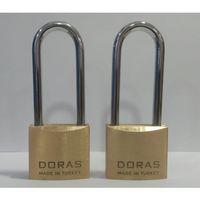 Doras Ersa 2'li Set Uzun Kanca Pas Pirinç Asma Kilit 40 Mm