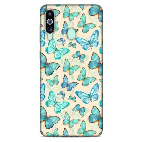 Samsung Galaxy M40 Kılıf Kelebek Etkisi (13) Silikon Kap Lacivert