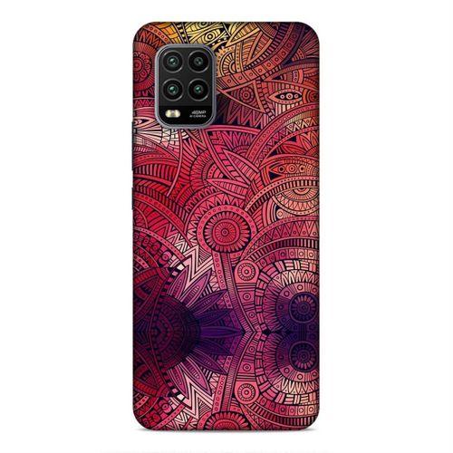 Xiaomi Mi 10 Lite Kılıf Kirmizi Pembe Motifler Arka Kapak Silikon Koruma Full Koruyucu