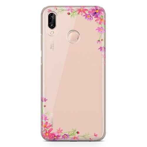 Huawei Nova 3e Kılıf Akdeniz Çiçekleri Arka Kapak Koruma Desenli Full Koruyucu