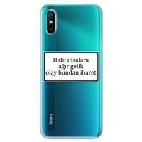 Xiaomi Redmi 9A Kılıf HD Yazı Baskılı Silikon Arka Kapak - Yazı 2