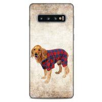Samsung Galaxy S10 Kılıf Köpek Kıyafetleri (47) Crystal Flex Kılıf Golden Gömlek