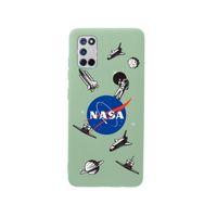 Oppo A72 NASA Desenli Premium Silikonlu Yeşil Telefon Kılıfı