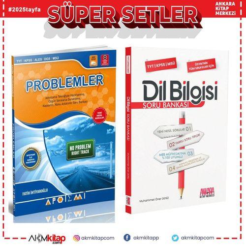 Apotemi Problemler ve AKM Dil Bilgisi Soru Bankası Seti 2 Kitap