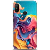 Xiaomi Mi A2 Lite Kılıf HD Baskılı Kılıf - Renkli Su + Tam Ekran Koruyucu