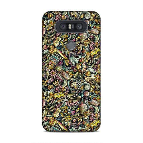 LG Q60 Kılıf Sapka Eldiven Doodle Arka Kapak Silikon Koruma Full Koruyucu