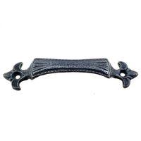 Antika Tarz Dekoratif Pirinç Lale Mobilya Kulbu - 27x115 Mm, Oksit