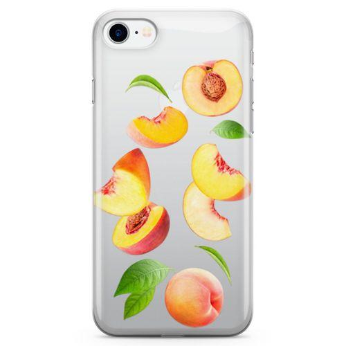 Apple iPhone 7 Kılıf Şeftali Suyu Arka Kapak Koruma Desenli Full Koruyucu