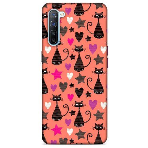Lopard Oppo Reno 3 Uyumlu Kılıf Kediler (10) Full Koruma Kılıfı Kalpli Kedi