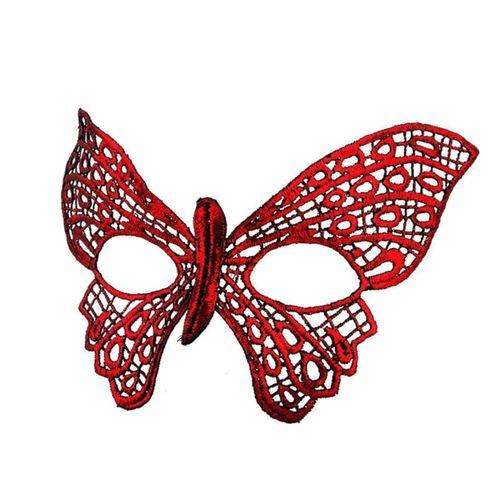 Kırmızı Dantel Masquerade Maskesi