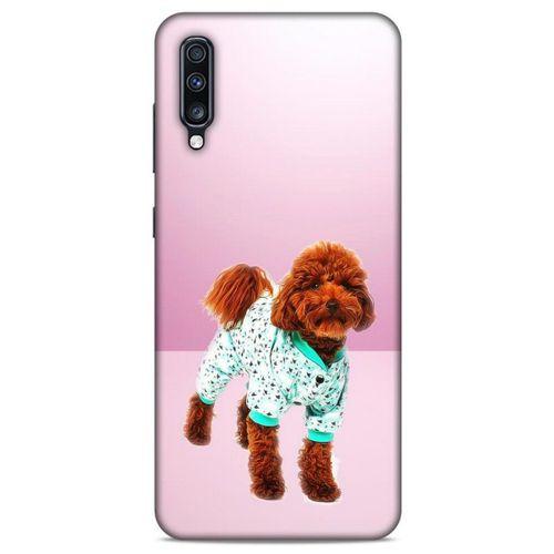 Samsung Galaxy A70s Kılıf Köpek Kıyafetleri (33) Hybrid Kılıf Poodle Pijama