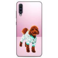 Samsung Galaxy A70s Kılıf Köpek Kıyafetleri (33) Hybrid Kılıf Poodle Pijama