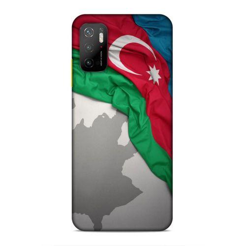 Xiaomi Poco M3 Pro Uyumlu Kılıf Azarbaijan (9) Kılıf Kumaş Bayrak