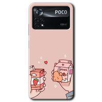 Potkal Hediye Fabrikası Poco x4 Pro Kılıf HD Desen Baskılı Arka Kapak - Meyveli Süt