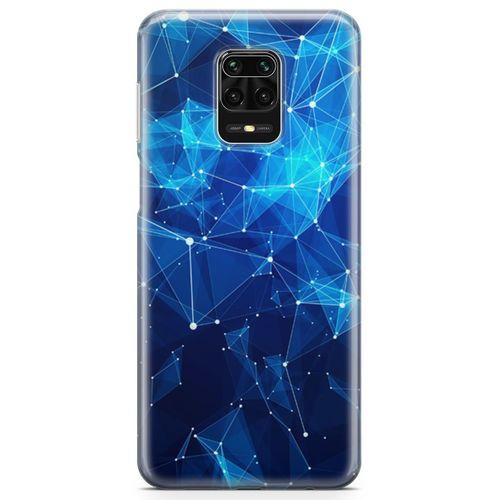 Xiaomi Redmi Note 9 Pro Kılıf Mavi Ağ Güvenliği Arka Kapak Koruma Desenli Full Koruyucu