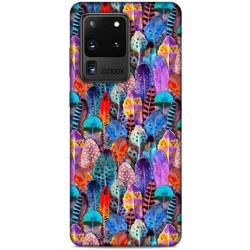 Samsung Galaxy S20 Ultra Kılıf Desenli Özel Seri Tüyler (39) Liquid Crystal Kılıf