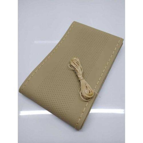 Direksiyon Simidi Kaplaması, 38 cm/15 inç Deri Direksiyon Simidi Kılıfı İğne ve İplikle El Yapımı