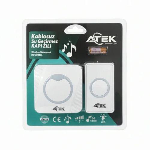 Beyaz Kablosuz Su Geçirmez Kapı Zili