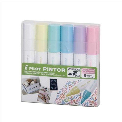 PILOT PİNTOR (M) YUVARLAK UÇ 6 RENK PASTEL SET