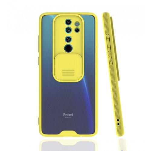BSSM Xiaomi Redmi Note 8 Pro Kılıf Platin Kamera Koruma Silikon - Sarı
