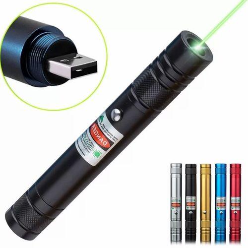 Fithome 100mw Desen Başlıklı Usb Şarjlı Yeşil Lazer Pointer