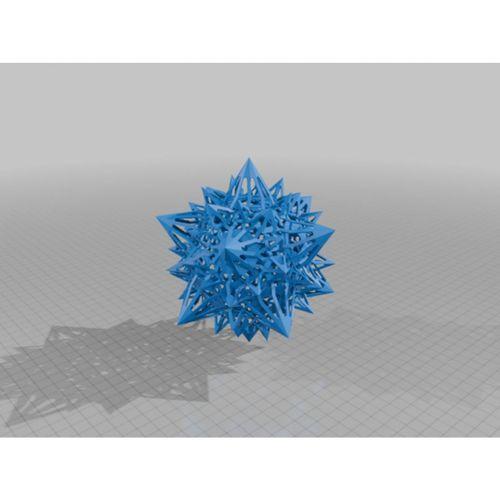ESCHER STAR TRUNCATED ICOSIDODECAHEDRAL POLYKNOT 1 3D Baskı (Bu ürün Sadece Plastik parçadır - Almadan Önce Soru Sorabilirsiniz)