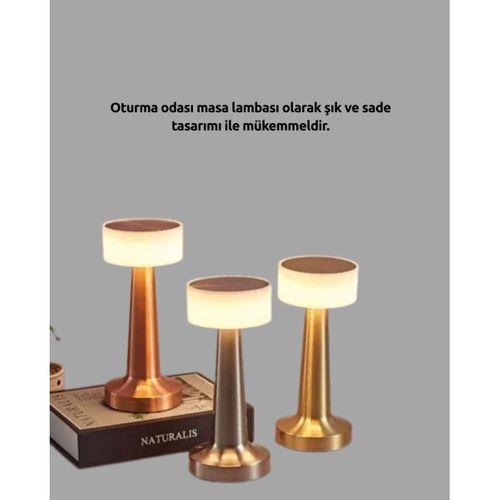 3 Kademeli Dokunmatik Başucu Lambası Pil İle Sağlam Kablosuz Tasarım