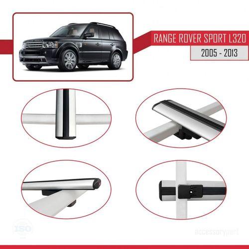 Land Rover Range Rover Sport (L320) 2005-2013 Arası ile uyumlu Basic Model Ara Atkı Tavan Barı GRİ 3 ADET