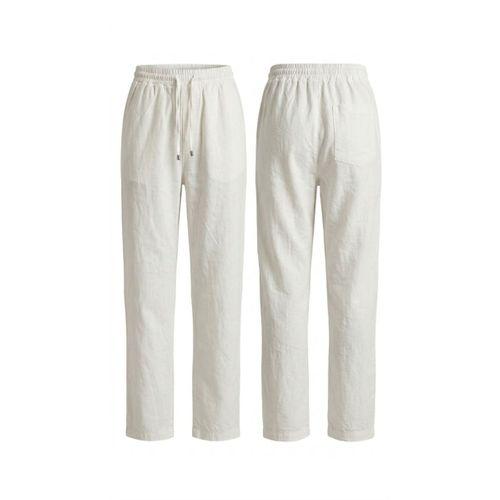 Erkek İç Göstermez Yıkamalı Keten Pantolon