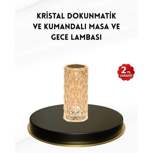 Kristal Tasarımlı Rgb Led Gece Lambası – Kumandalı, Renk Değiştiren Dekoratif Işık