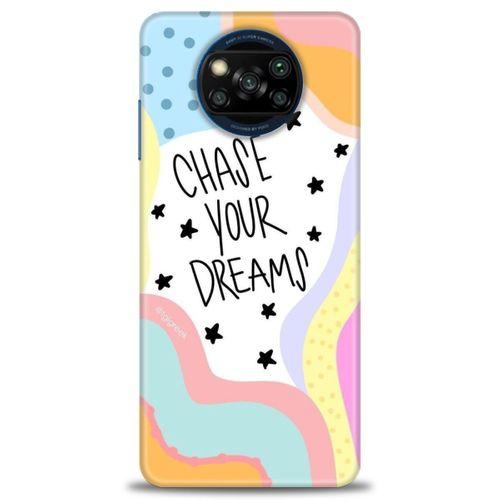 Xiaomi Poco X3 NFC Kılıf HD Baskılı Kılıf - Chase Your Dreams + Tam Ekran Koruyucu