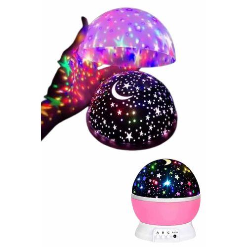 Yıldızlı Gece Lambası Mor Projeksiyon Görünümlü Masa Lambası Renk Değiştirebilen