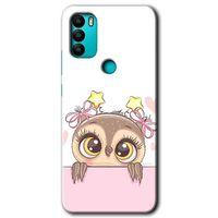 GM 21 Plus Kılıf HD Desen Baskılı Arka Kapak - Sevimli Baykuş + Kırılmaz Cam