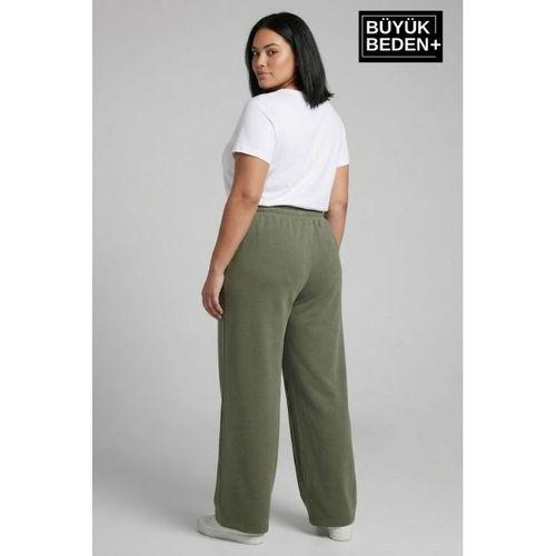 Kadın Büyük Beden Bol Paça  Yüksek Bel Lastikli NewYork Baskılı Eşofman Altı SPR26BEA988-5