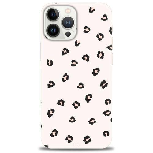 iPhone 13 Pro Max Kılıf HD Baskılı Kılıf - Kahveli Leopar + Tam Ekran Koruyucu