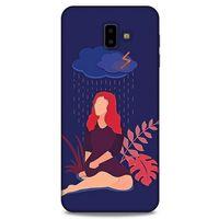 Samsung Galaxy J6 Plus Kılıf Depresyon (4) Koruma Kılıfı Açık Kahverengi