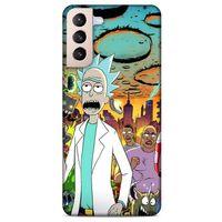 Samsung Galaxy S21 Plus Uyumlu Kılıf Rick And Morty (42) Rugged Armor Kılıf Story Train Morty