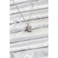 316L Çelik Zincir Gümüş Renk Minimal Kutup Yıldızı Model Kadın Kolye