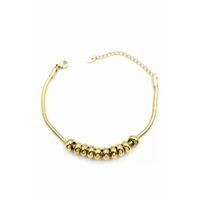 Halkalı Yılan Zincir Bileklik - Altın