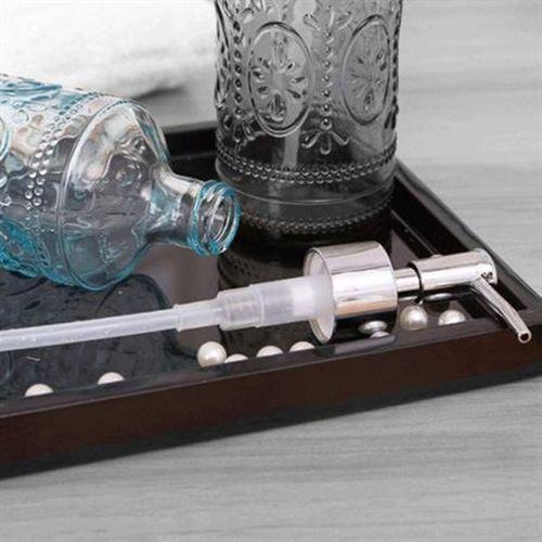 Cam Sıvı Sabunluk Mavi 7X7X21Cm 350Ml