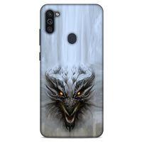 Samsung Galaxy M11 Kılıf Dragons (11) Tam Koruma Beyaz Ejderha