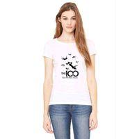 The100 May We Meet Again Düşen İnsanlar Baskılı Beyaz Kadın Tshirt