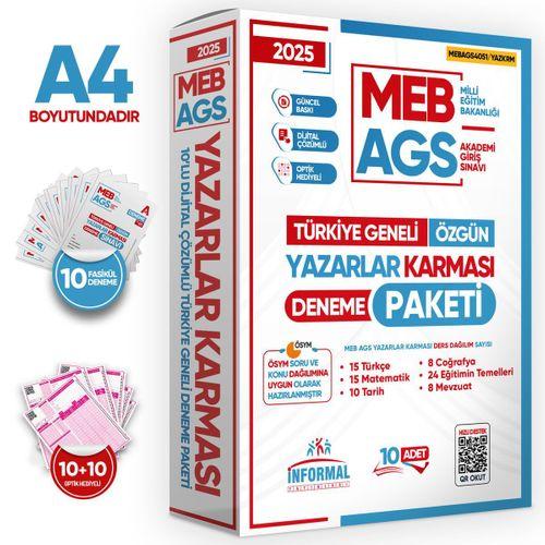 2025 MEB-AGS Yazarlar Karması 10 Adet 80 Soruluk Çözümlü Deneme Türkiye Geneli KURUMSAL Paket