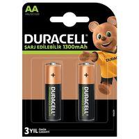 Duracell 1300 mA AA Şarjlı Kalem Pil 2'li Paket