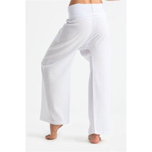 Kadın Şile Bezi Thai Balıkçı Yazlık Pantolon Beyaz Byz