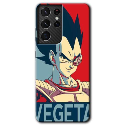 Samsung Galaxy S21 Ultra HD Baskılı Kılıf + 9D Tam Ekran Koruyucu - Vegeta