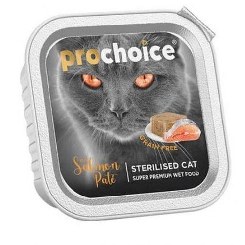 Pro Choice Sterilised Somonlu Kısırlaştırılmış Tahılsız Yaş Kedi Maması 100 Gr