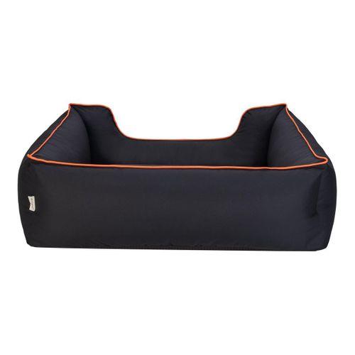 Pet Comfort Alpha Köpek Yatağı Siyah w Turuncu Biye L 105x85cm
