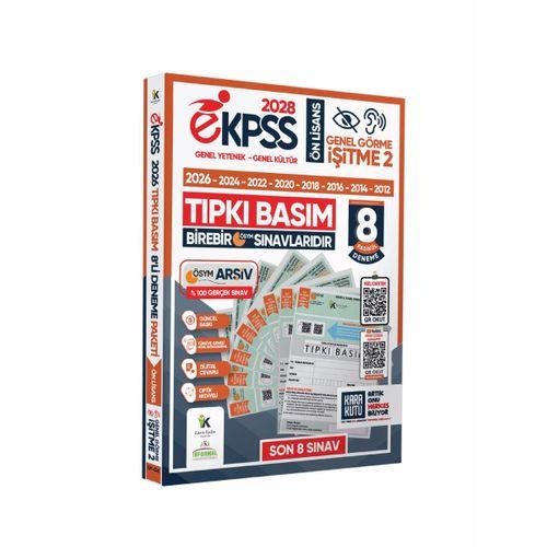 2028 EKPSS Önlisans Genel Görme İşitme-2 ÖSYM Çıkmış Soru Tıpkı Basım 8li Kitapçık TG Deneme Paketi